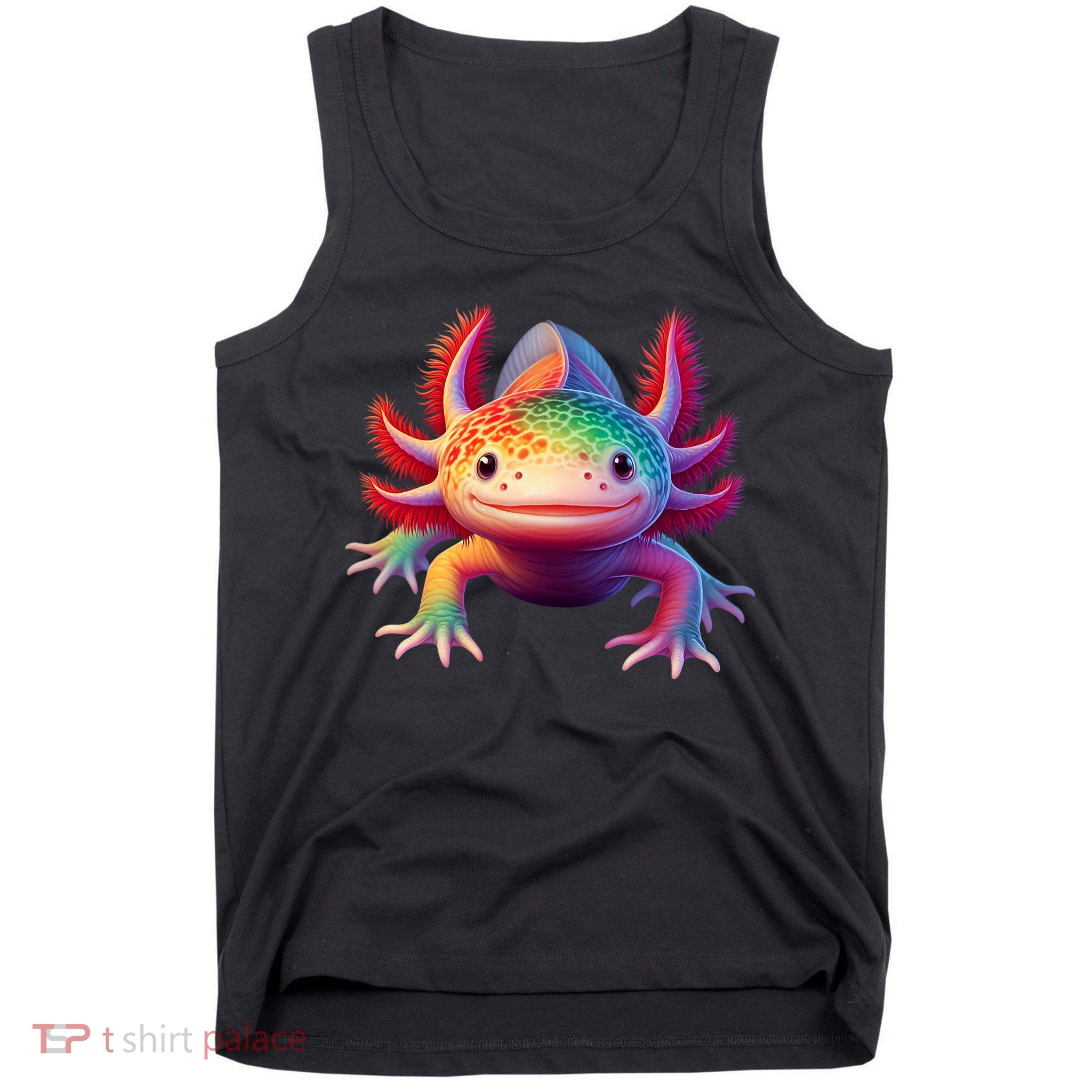 Axolotl Rainbow Kawaii Colorful Axolotl Lovers Herpetologist Tank Top