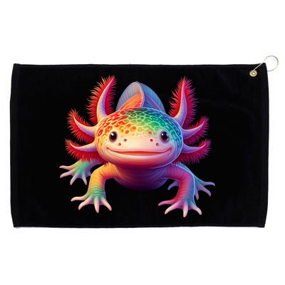 Axolotl Rainbow Kawaii Colorful Axolotl Lovers Herpetologist Grommeted Golf Towel