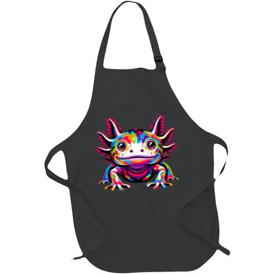 Axolotl Rainbow Kawaii Colorful Love Axolotls Herpetologist Apron