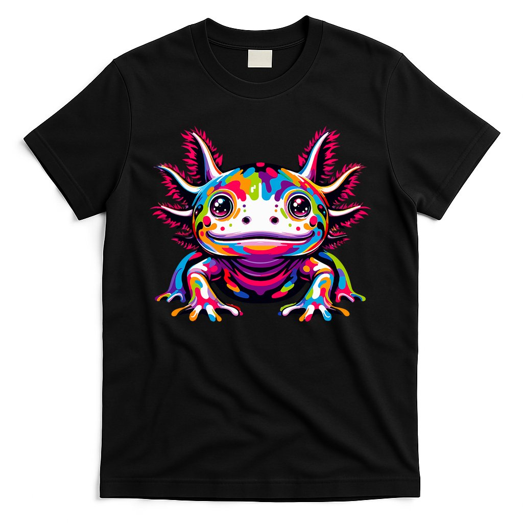Axolotl Rainbow Kawaii Colorful Love Axolotls Herpetologist T-Shirt
