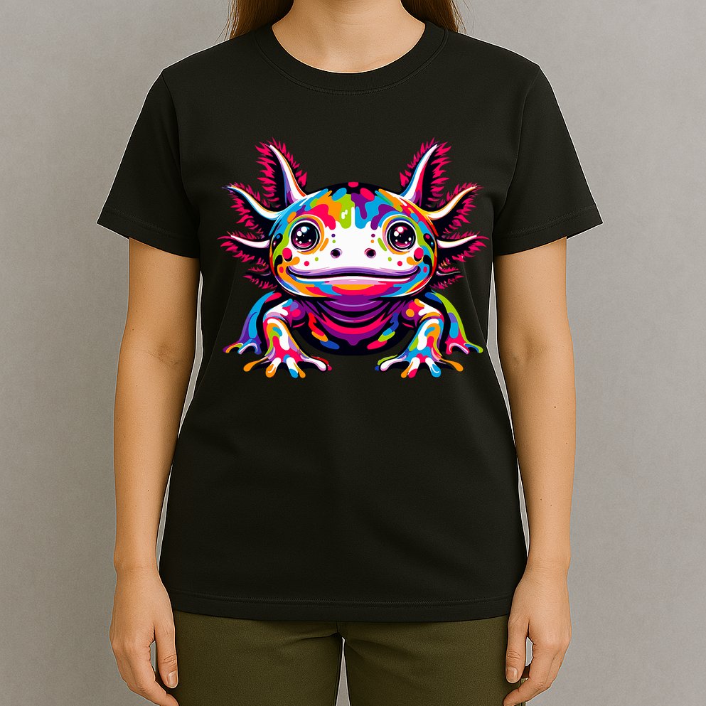 Axolotl Rainbow Kawaii Colorful Love Axolotls Herpetologist T-Shirt