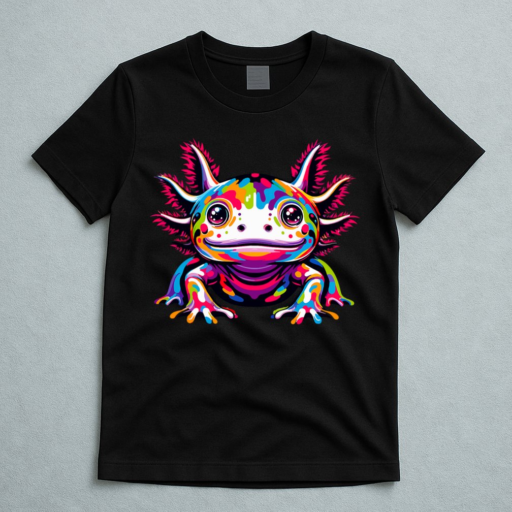 Axolotl Rainbow Kawaii Colorful Love Axolotls Herpetologist T-Shirt