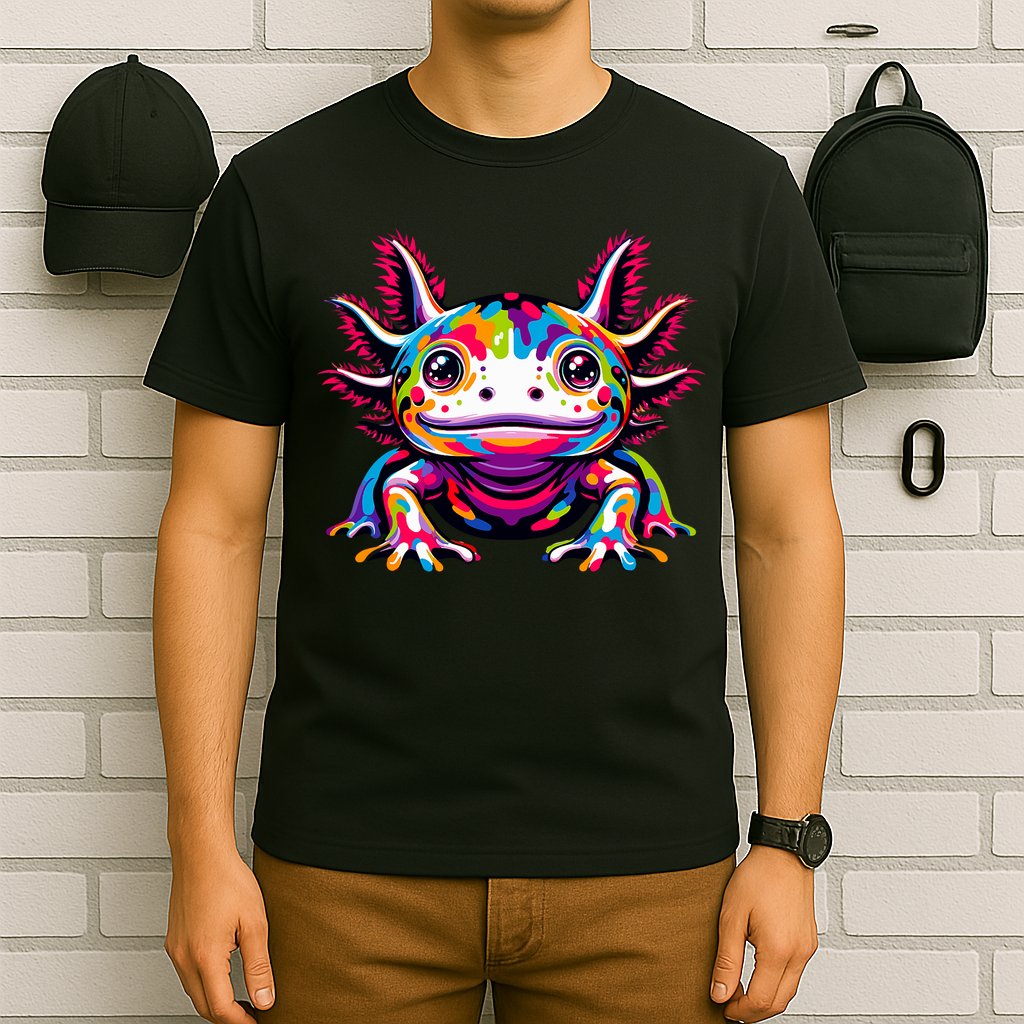 Axolotl Rainbow Kawaii Colorful Love Axolotls Herpetologist T-Shirt