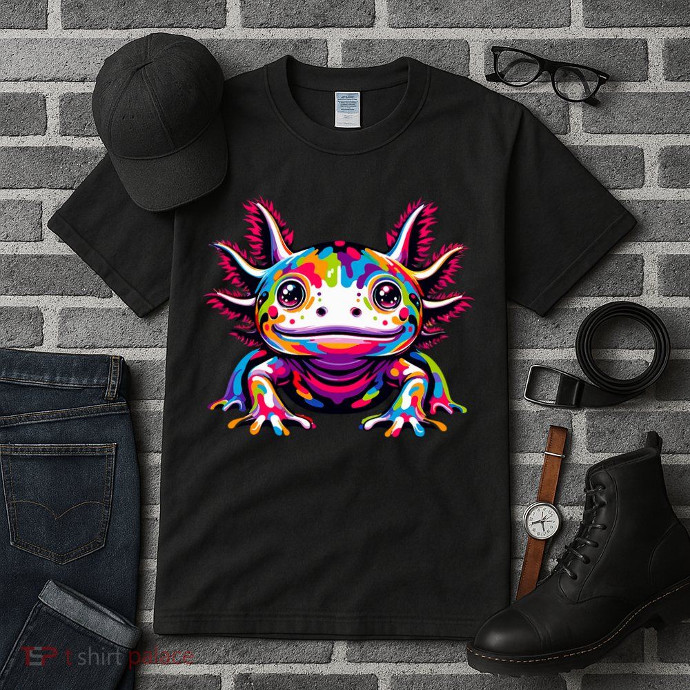 Axolotl Rainbow Kawaii Colorful Love Axolotls Herpetologist Tall T-Shirt