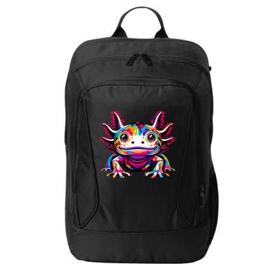 Axolotl Rainbow Kawaii Colorful Love Axolotls Herpetologist City Backpack