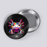 Axolotl Rainbow Kawaii Colorful Love Axolotls Herpetologist Button