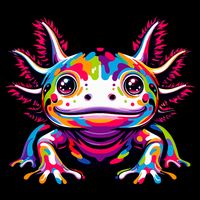 Axolotl Rainbow Kawaii Colorful Love Axolotls Herpetologist Button