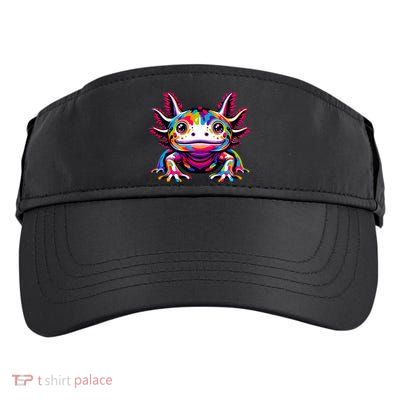 Axolotl Rainbow Kawaii Colorful Love Axolotls Herpetologist Adult Drive Performance Visor