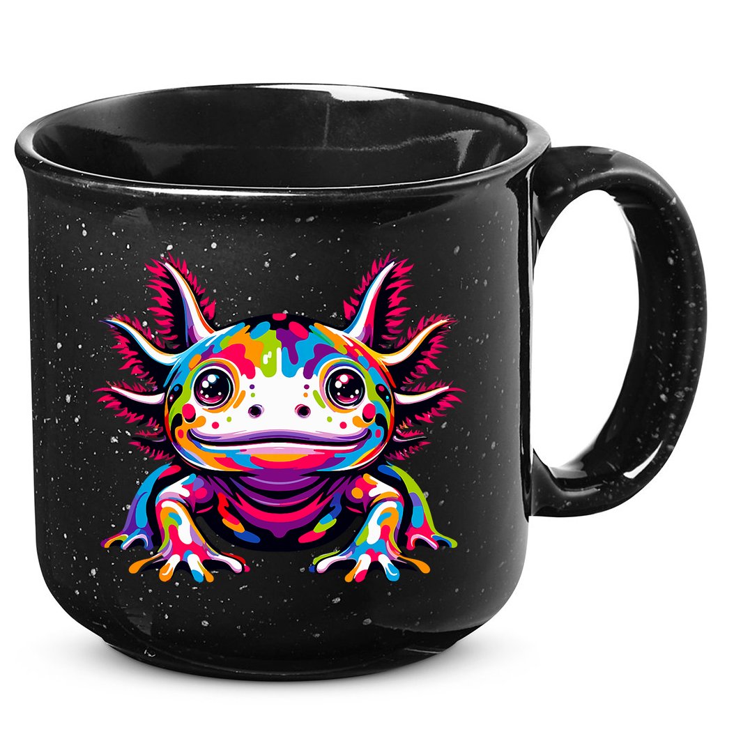 Axolotl Rainbow Kawaii Colorful Love Axolotls Herpetologist 15oz Campfire Ceramic Mug