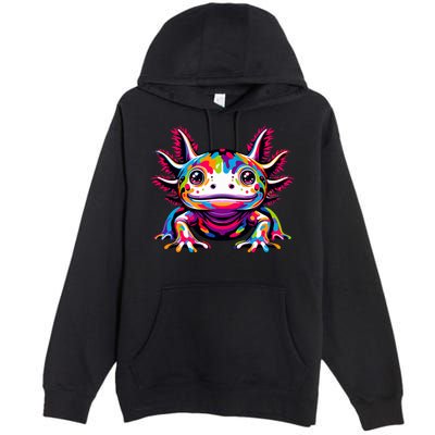 Axolotl Rainbow Kawaii Colorful Love Axolotls Herpetologist Premium Pullover Hoodie