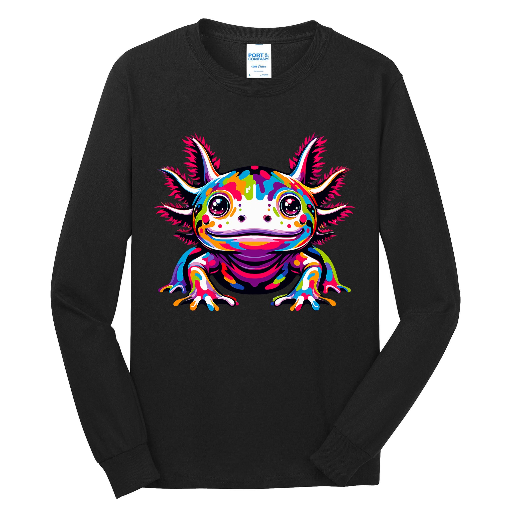 Axolotl Rainbow Kawaii Colorful Love Axolotls Herpetologist Tall Long Sleeve T-Shirt