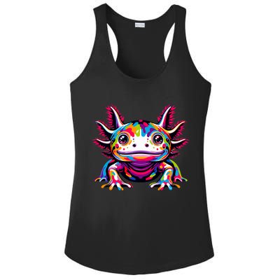 Axolotl Rainbow Kawaii Colorful Love Axolotls Herpetologist Ladies PosiCharge Competitor Racerback Tank