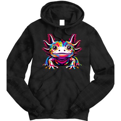 Axolotl Rainbow Kawaii Colorful Love Axolotls Herpetologist Tie Dye Hoodie