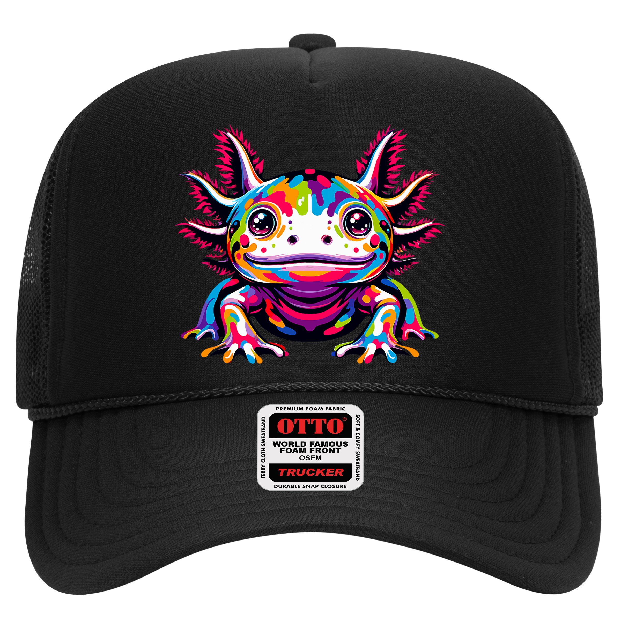 Axolotl Rainbow Kawaii Colorful Love Axolotls Herpetologist Hat