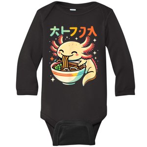 Axolotl Ramen Kawaii Neko Japanese Noodles Aesthetic Baby Long Sleeve Bodysuit