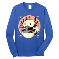 Axolotl Ra Kawaii Neko Japanese Noodles Aesthetic  Long Sleeve Shirt