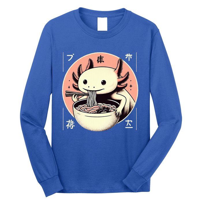 Axolotl Ra Kawaii Neko Japanese Noodles Aesthetic  Long Sleeve Shirt