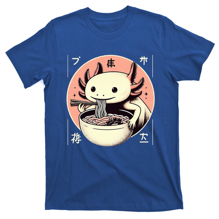 Axolotl Ra Kawaii Neko Japanese Noodles Aesthetic  T-Shirt