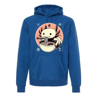 Axolotl Ra Kawaii Neko Japanese Noodles Aesthetic  Premium Hoodie