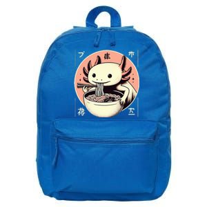 Axolotl Ra Kawaii Neko Japanese Noodles Aesthetic  16 in Basic Backpack