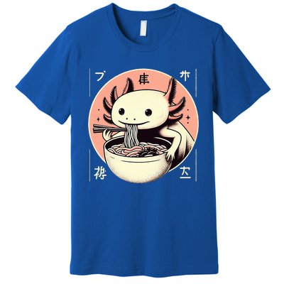 Axolotl Ra Kawaii Neko Japanese Noodles Aesthetic  Premium T-Shirt