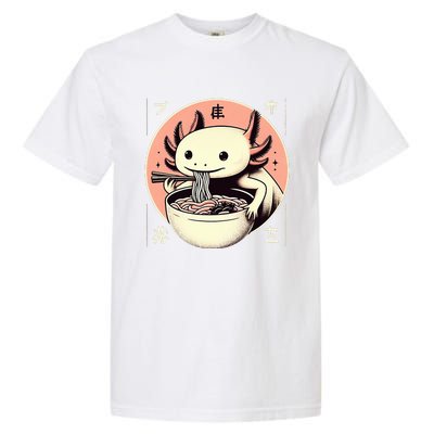 Axolotl Ra Kawaii Neko Japanese Noodles Aesthetic  Garment-Dyed Heavyweight T-Shirt