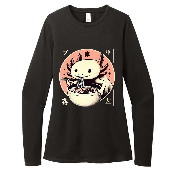 Axolotl Ra Kawaii Neko Japanese Noodles   Womens CVC Long Sleeve Shirt