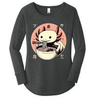 Axolotl Ra Kawaii Neko Japanese Noodles   Women's Perfect Tri Tunic Long Sleeve Shirt