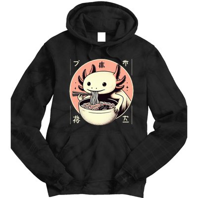 Axolotl Ra Kawaii Neko Japanese Noodles   Tie Dye Hoodie