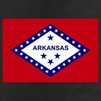 Arkansas State Flag 7 Panel Mesh Trucker Snapback Hat