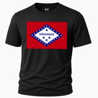 Arkansas State Flag Cooling Performance Crew T-Shirt