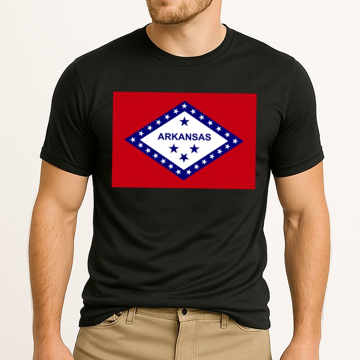 Arkansas State Flag Cooling Performance Crew T-Shirt