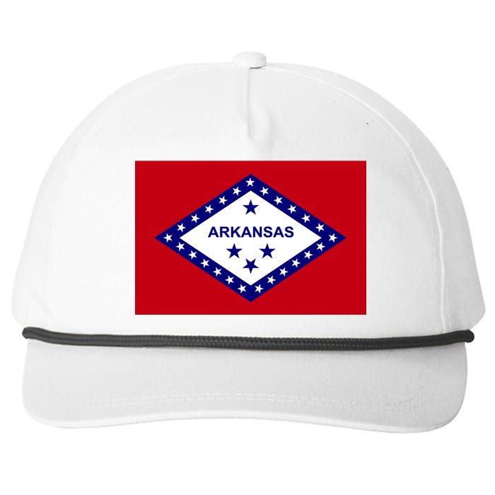 Arkansas State Flag Snapback Five-Panel Rope Hat