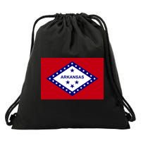 Arkansas State Flag Drawstring Bag