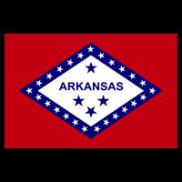 Arkansas State Flag Drawstring Bag
