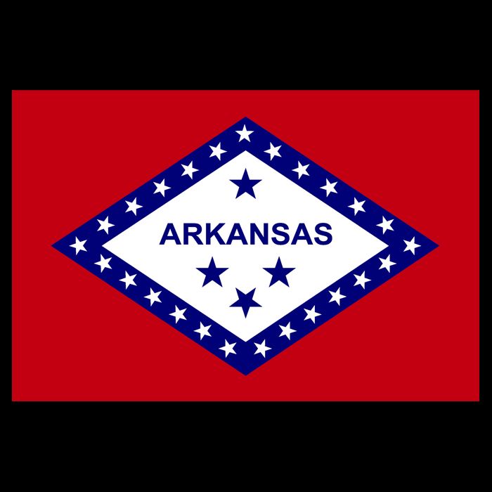 Arkansas State Flag Drawstring Bag
