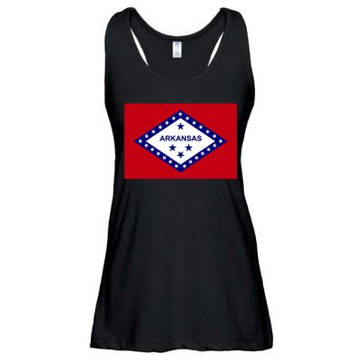 Arkansas State Flag Ladies Essential Flowy Tank