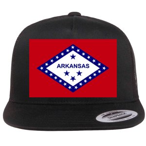 Arkansas State Flag Flat Bill Trucker Hat