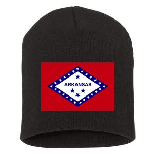 Arkansas State Flag Short Acrylic Beanie