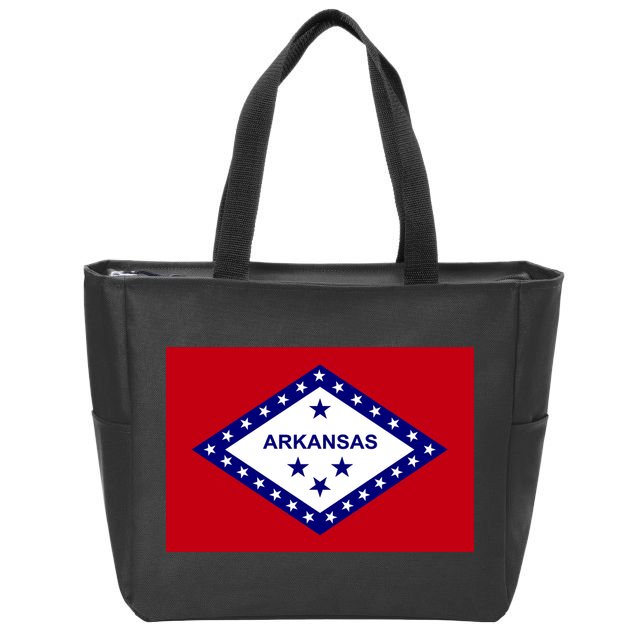Arkansas State Flag Zip Tote Bag