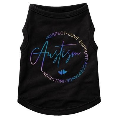 Autism Respect Love Support Acceptance Doggie Tank