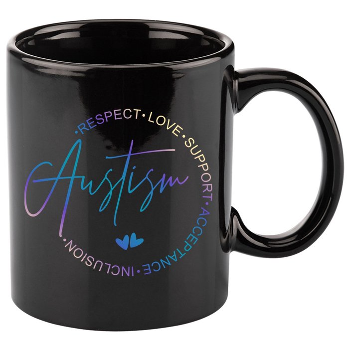 Autism Respect Love Support Acceptance 11oz C Handle Ceramic Mug