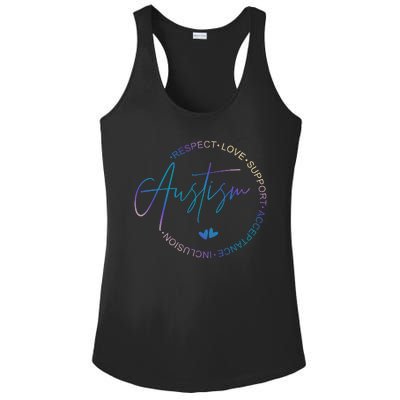 Autism Respect Love Support Acceptance Ladies PosiCharge Competitor Racerback Tank