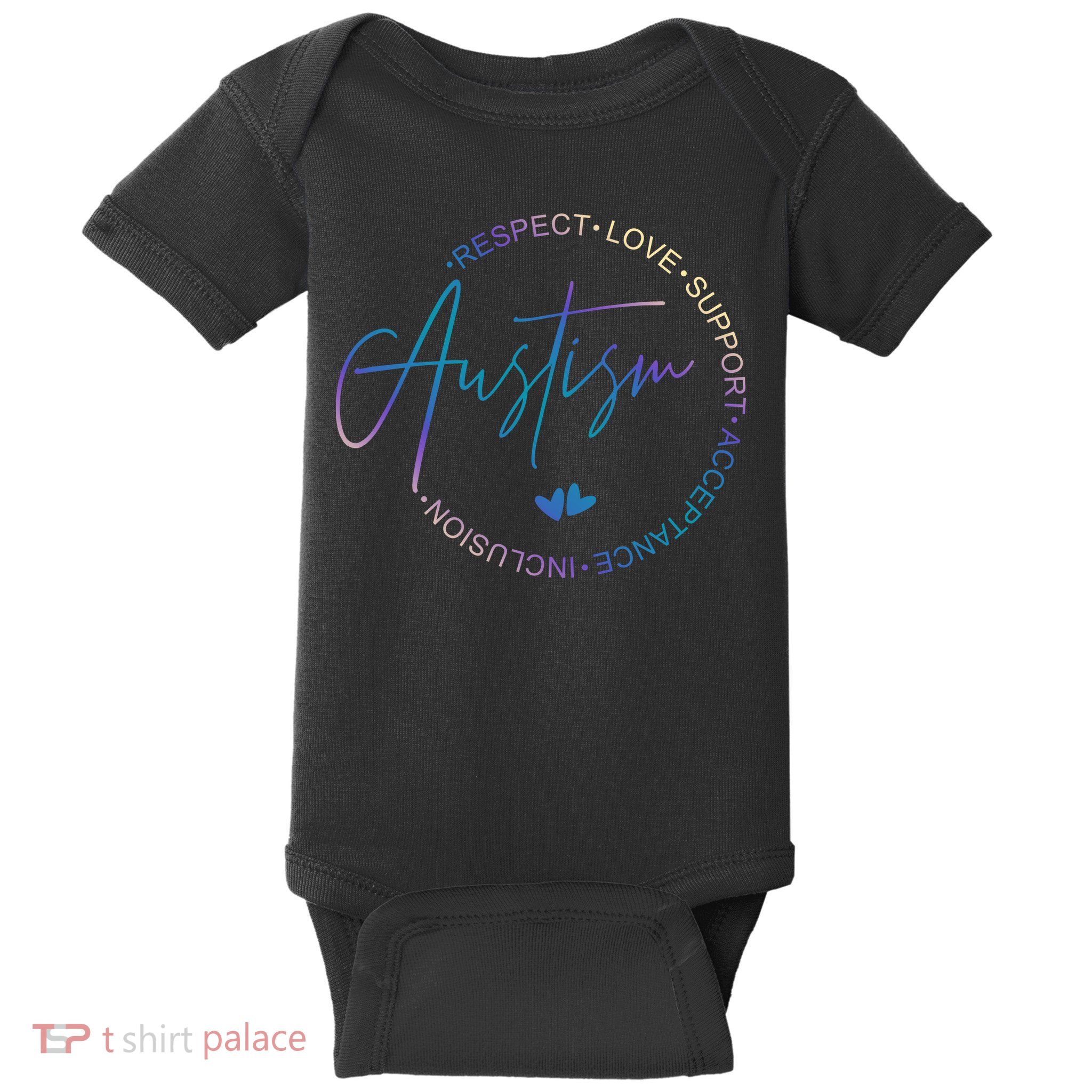 Autism Respect Love Support Acceptance Baby Bodysuit