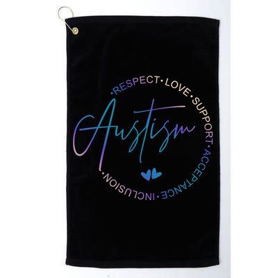 Autism Respect Love Support Acceptance Golf Towel