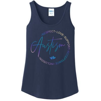 Autism Respect Love Support Acceptance Ladies Essential Tank