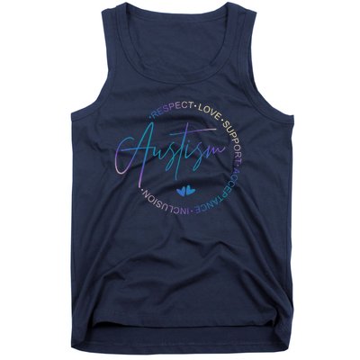 Autism Respect Love Support Acceptance Tank Top