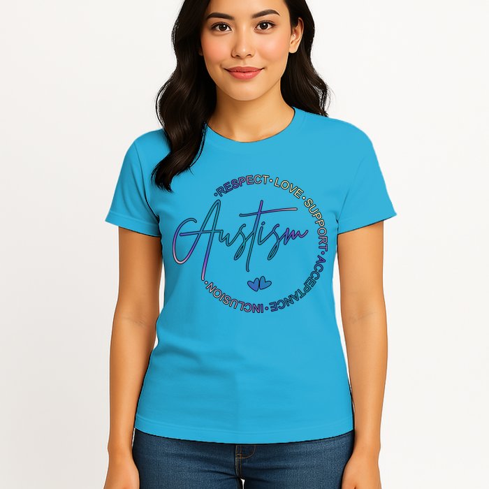 Autism Respect Love Support Acceptance Womens T-Shirt