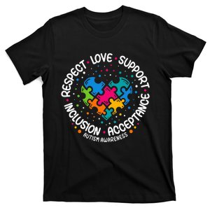 Autism  Respect Love Support Autism Awareness T-Shirt