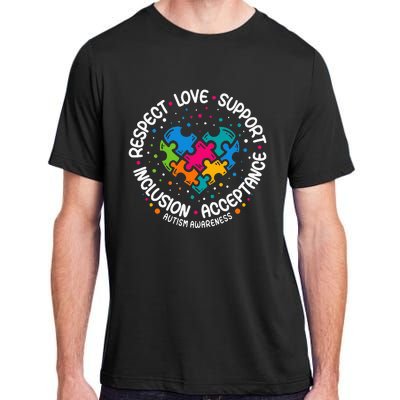 Autism  Respect Love Support Autism Awareness Adult ChromaSoft Performance T-Shirt